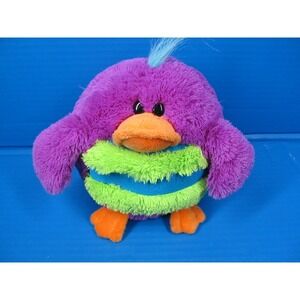 MushABelly Chatter Quacks Duck Plush Soft Stuffed Toy Purple Easter w/Sound 8"